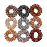 Load image into Gallery viewer, Hair Scrunchies Neutral Shade Pack of 9