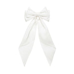 Load image into Gallery viewer, Satin Hair Bow Clips Black & White Set of 2
