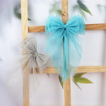 Load image into Gallery viewer, Hair Bows for Women/Girls Blue & Brown Colour Set of 2