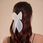 Load image into Gallery viewer, Classic White Hair Bow Clip – Perfect for Any Occasion Set of 1