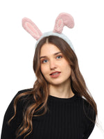 Load image into Gallery viewer, Rabbit Ears Headband Pink & White with Pearls Pack of 1