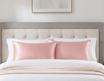 Load image into Gallery viewer, Radhu & Kabby Satin Silk Pillow Covers with 3 Scrunchies | Hair Care Pillow Cover for Frizz Control & Smooth Skin | Standard Size 72 x 48 cm