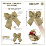 Load image into Gallery viewer, Radhu & Kabby Shimmer Hair Bow Clips for Women/Girls | Set of 3 Stylish Hair Accessories for Party & Casual Wear