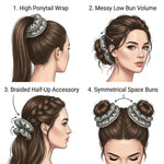 Load image into Gallery viewer, Radhu & Kabby Jumbo Satin Scrunchies for Women & Girls | Oversized Soft Hair Ties for Bun, Ponytail & Everyday Styling