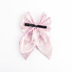 Load image into Gallery viewer, Trendy Satin Pink Floral Bow Hair Clip Hair Accessory Pack of 1