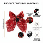 Load image into Gallery viewer, Women’s Red Floral Printed Fabric Hair Claw Clip for Girls & Women | Set of 1 Stylish Hair Accessory