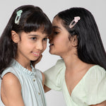 Load image into Gallery viewer, Cute Pastel Hair Clips for Girls Pink & Blue Pack of 4
