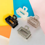 Load image into Gallery viewer, Elegant Claw Clips for Women in Glossy & Matte Finishes with Gold Accents – 4-Piece Set