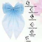Load image into Gallery viewer, Handmade Hair Bows for Women Blue Beige Pink Colour Set of 3