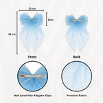 Load image into Gallery viewer, Handmade Hair Bows for Women Blue Beige Pink Colour Set of 3