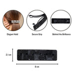 Load image into Gallery viewer, Matte Black Crystal Barrette for Women