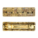 Load image into Gallery viewer, Gold-Tone Barrette Hair Clip with Crystal Embellishments for Women One Piece
