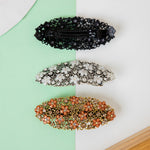 Load image into Gallery viewer, Floral Crystal Hair Barrette with White Flowers One Piece