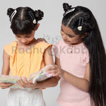 Load image into Gallery viewer, Heart Polka Dot Tic Tac Clips - Black & White Set of 2