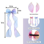 Load image into Gallery viewer, Hair Bow Clips Long Ribbon Perfect for Any Occasion Set of 2