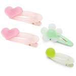 Load image into Gallery viewer, Girls' Hair Clips in Pastel Pink & Green Pack of 4