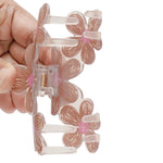 Load image into Gallery viewer, Flower Design Hair Claw Clips – Medium Size Pastel Clips Set of 3