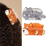 Load image into Gallery viewer, Animal Claw Clips - Cat & Dog Designs Set of 2