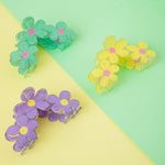 Load image into Gallery viewer, Flower Design Hair Clutchers - Medium Size Set of 3