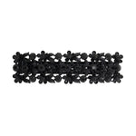 Load image into Gallery viewer, Black Floral Hair Barrette with Crystals For Girls