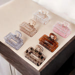 Load image into Gallery viewer, Elegant Transparent Hair Clutchers with Glitter Accents for Women – 6 Pieces