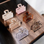 Load image into Gallery viewer, Elegant Transparent Hair Clutchers with Glitter Accents for Women – 6 Pieces
