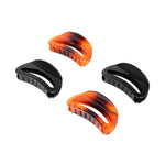 Load image into Gallery viewer, Elegant Hair Claw Clips for Women in Black and Tortoiseshell Shades Set of 4