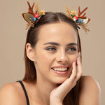 Load image into Gallery viewer, Xmas Reindeer Antler Hair Clip 1 Pair