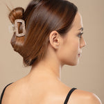 Load image into Gallery viewer, Glitter Hair Claw Clips – Sparkly Black & Beige Clutchers Set of 2