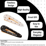 Load image into Gallery viewer, Trendy Black & White Polka Dot Alligator Clips - 2 Pack