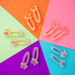 Load image into Gallery viewer, Pastel Hair Clips for Girls Blue & Peach Alligator Hair Pins Set of 4