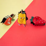 Load image into Gallery viewer, Charming Fruit Hair Clutchers for All Hair Types Set of 3