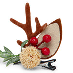 Load image into Gallery viewer, Christmas Reindeer Antler Hair Clips for Girls 1 Pair