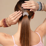 Load image into Gallery viewer, Hair Scrunchies Neutral Shade Pack of 9