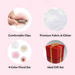 Load image into Gallery viewer, Flower Hair Clips Elegant Pastel Bows for Girls Pack of 4