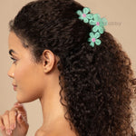 Load image into Gallery viewer, Flower Design Hair Clutchers - Medium Size Set of 3