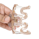 Load image into Gallery viewer, Glitter Claw Clips for Women – Gold & Black Sparkle Hair Accessories Set of 2