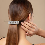 Load image into Gallery viewer, Gold-Tone Barrette Hair Clip with Crystal Embellishments for Women One Piece
