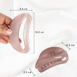 Load image into Gallery viewer, Hair Clutchers For Women – Strong Grip Clips in Blush, Blue, Beige, and Mauve Set of 4