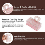 Load image into Gallery viewer, Elegant Transparent Hair Clutchers with Glitter Accents for Women – 6 Pieces