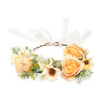 Load image into Gallery viewer, Floral Tiara for Girls – Beautiful Peach Design One Piece