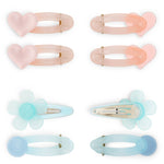 Load image into Gallery viewer, Cute Pastel Hair Clips for Girls Pink & Blue Pack of 4