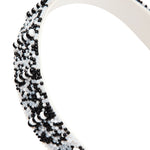 Load image into Gallery viewer, Handmade Black & White Beaded Headband For Women 1 Pcs