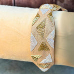 Load image into Gallery viewer, Headband with Gold and White Beads – Perfect for All Occasions