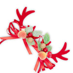 Load image into Gallery viewer, Red Reindeer Antler Headband for Women