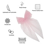 Load image into Gallery viewer, Net Tail Hairbows Polka Dot Net Bows Purple & Pink Colour Set of 2