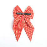 Load image into Gallery viewer, Red Polka Dot Hair Bow Clip for a Retro Look Pack of 1