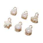 Load image into Gallery viewer, Mini Pearl Clutchers Star, Square, Heart & Round Clips Hair Accessory Set of 6-Piece