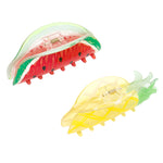 Load image into Gallery viewer, Fruit-Themed Claw Clips - Pineapple & Watermelon Set of 2