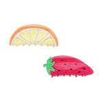 Load image into Gallery viewer, Strawberry & Orange Hair Claw Clips Clutcher Set of 2